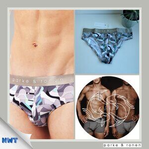 Parke & Ronen - Print Low Rise Brief - Silver Jubilee (M)